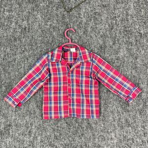 Hudson Ferrell Shirt‎ 24M Baby Natural Plaid Button-Down Long-Sleeve